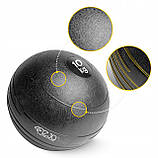 Слембол (медичний м'яч) для кросфіту 4FIZJO Slam Ball 10 кг Black (P-5907739315441), фото 8