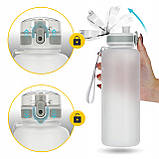 Пляшка для води спортивна 4FIZJO 1000 мл Grey (P-5905973404273), фото 6