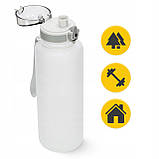 Пляшка для води спортивна 4FIZJO 1000 мл Grey (P-5905973404273), фото 10