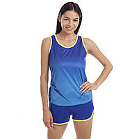 Форма для легкой атлетики женская майка и шорты LIDONG LD-T906 размер M цвет синий - gsport