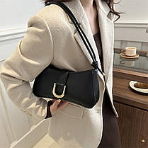 Кросбоді з еко-шкіри чорне Lilly P2-6718A, фото 2