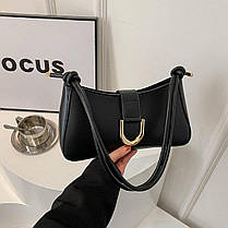 Кросбоді з еко-шкіри чорне Lilly P2-6718A, фото 3