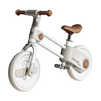 Дитячий велосипед біговел KCZZ, Стильний біговел для дітей, Білий з коричневим ORB