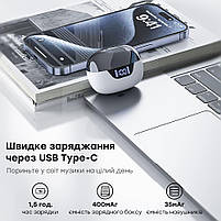 Бездротові навушники Choetech BH-T60 White TWS, Bluetooth 5.3, ANC+ENC, LED-дисплей (43-00135), фото 11
