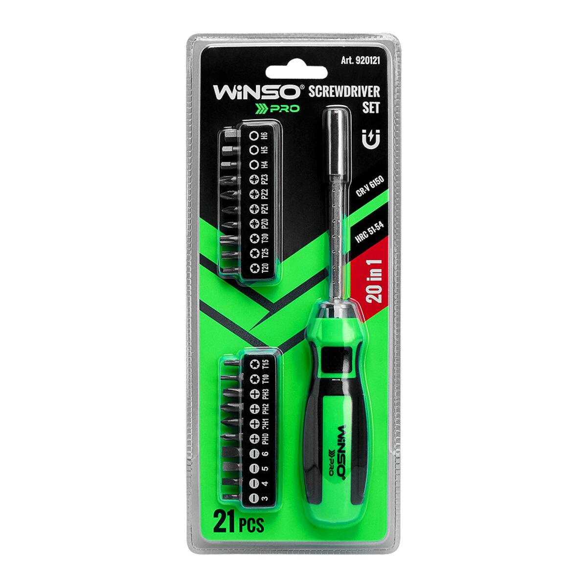 Викрутка Winso Pro з комплектом насадок 20шт, фото 1