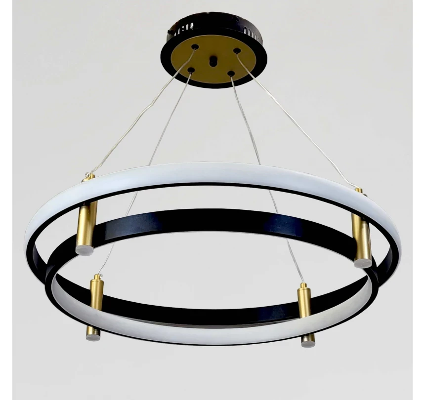 Красива підвісна люстра 3016/600BK+GD, фото 1