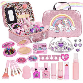 Дитяча декоративна косметика для дівчаток для макіяжу і манікюру в сумочці валізці Єдиноріг (60692)
