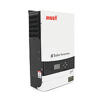 Гібридний інвертор MUST PV19-6048EXP, 6000 W, 48 V, струм заряду 1-60 А, 160-275V, MPPT (80А, 450 Vdc)