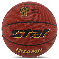 Мяч баскетбольный №7 75-78 см STAR CHAMP GRIP цвет коричневый BB4277C:- Gsport