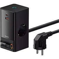 Подовжувач мережі Baseus PowerCombo Cube Power Strip 30W (1.5m) (Чорний) E00066400117-00