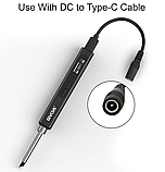 USB паяльник GVDA GD300 (65Вт, 420 град.) + блок живлення PD 65W, 5 жал, кабель Type-C, припій, підставка, фото 10