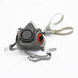 Напівмаска 3M 6200 з фільтрами 6001 А1 для захисту при фарбуванні, оригінал, фото 2