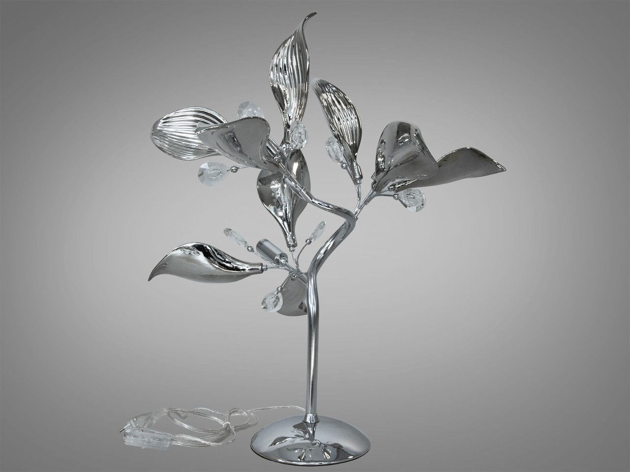 Елегантна настільна лампа з керамічними елементами та хромованим покриттям для інтер'єру 7229-3T HR