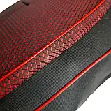 Чохли сидінь "Пілот" Універсальні тканинні чорно-червоні (без кишені), фото 3