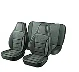 Чохли сидінь "Пілот" ВАЗ 2110/ВАЗ 2170 Пріора Priora тканинні чорно-сірі, фото 3
