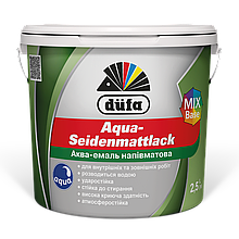 Акваемаль для дерева Dufa Aqua-Seidenmattlack Білий шовковистий мат 0,75 л