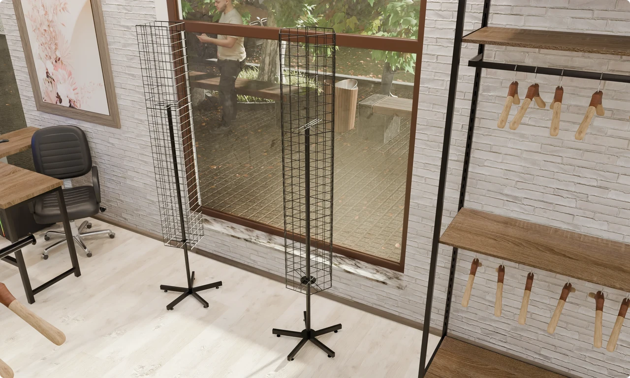 Візуалізація установки обладнання для магазину одягу Візуалізація установки обладнання для магазину одягу