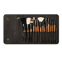 Пензлі для макіяжу Zoreya Сharm 15 шт з чохлом