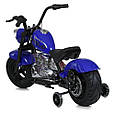 Електромотоцикл дитячий Harley-Davidson (синій колір) 350W, фото 2