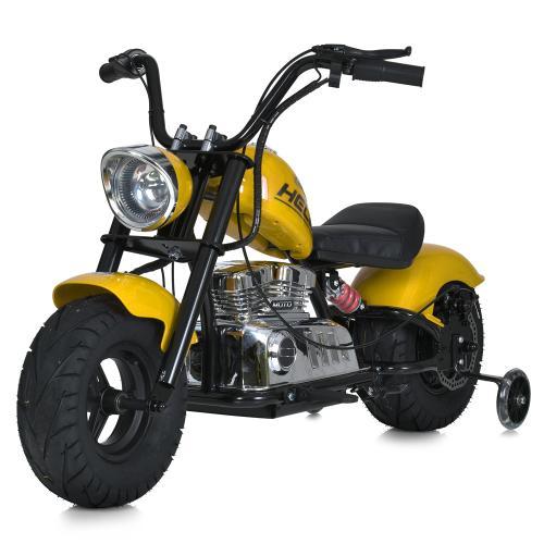 Електромотоцикл дитячий Harley-Davidson (жовтий колір) 350W, фото 1