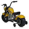 Електромотоцикл дитячий Harley-Davidson (жовтий колір) 350W, фото 2