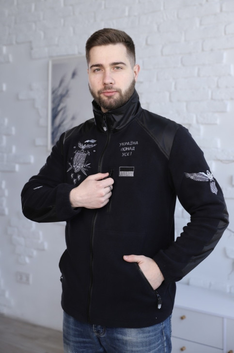 Чоловічі толстовки патріотичні з вишивкою Машинна вишивка, Національна чоловіча одяг