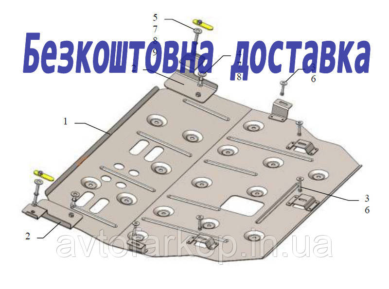 Захист двигуна Jeep Avenger (2022-) (Захист двигуна Джип Авангер) Кольчуга, фото 1