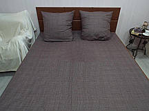 Двоспальний комплект постільної білизни стандартний, принт: Біле листя Б