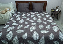 Двоспальний комплект постільної білизни стандартний, принт: Біле листя, компанія