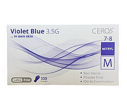 Рукавички нітрилові CEROS Fingers Violet Blue M 100 шт