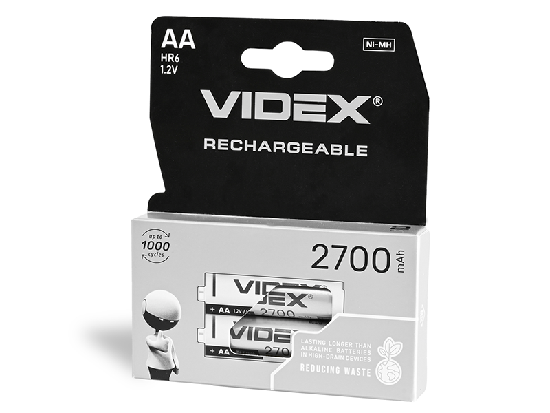 Акумулятори Videx HR6 / AA 2700mAh double blister 2 шт