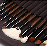 Пензлі для макіяжу Zoreya Сharm 15 шт з чохлом, фото 3