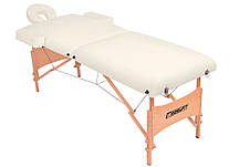 Масажний стіл розкладний EasyFit ZenRest бежевий з чохлом (кушетка переносна)