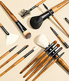 Пензлі для макіяжу Zoreya Сharm 15 шт з чохлом, фото 9