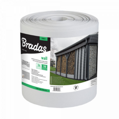 Стрічка огороджувальна, балконна SOLID, 19 см х 26 м, 1200 г/м², світло-сірий, Bradas