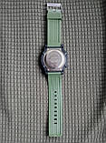 Годинник наручний спортивний електронний SPORTWATCH Green чорнi з зеленим ремінцем, фото 4