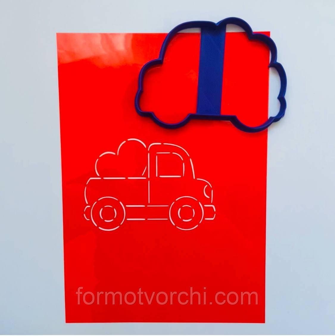 3D-формочки-вирубки для пряників "Машина з серцем"