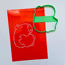 3D-формочки-вирубки для пряників "Капібара з серцем"