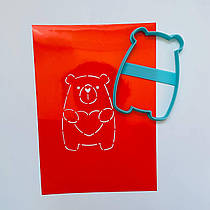 3D-формочки-вирубки для пряників "Ведмедик із серцем"