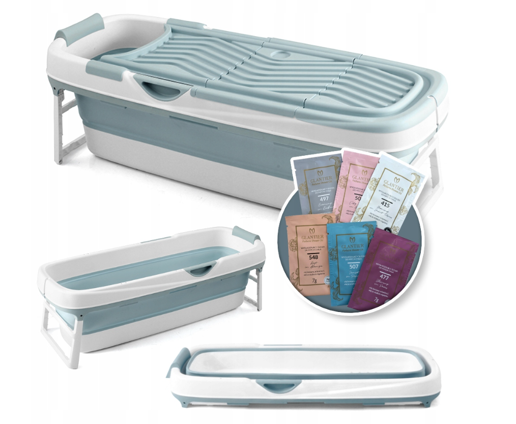 Складана силіконова пластикова портативна ванна GOMEDIA Home SPA 152 х 60 см 290 л