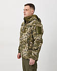 Тактична куртка Soft Shell Піксель, демісезонна утеплена куртка, фото 2
