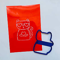 3D-формочки-вирубки для пряників "Котик із сердечками"