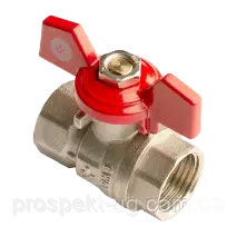 Кран кульовий DK Kraft Ду25 (1") ручка-метелик різьба внутрішня-внутрішня (Ру=25, Т= -20..+150 °С)