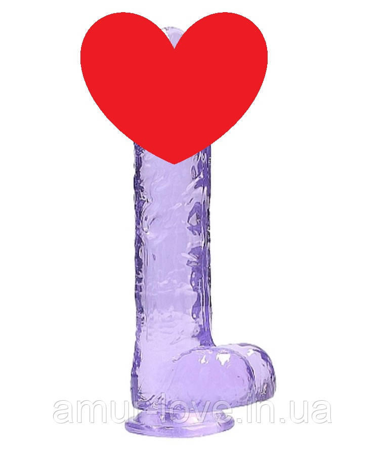 Фалоїмітатор Realrock Dildo With Balls 9'/23 см Purple