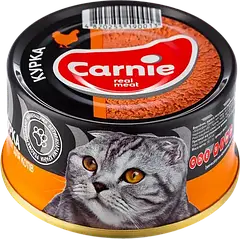 Вологий корм для котів Carnie Паштет м'ясний з куркою 90 г