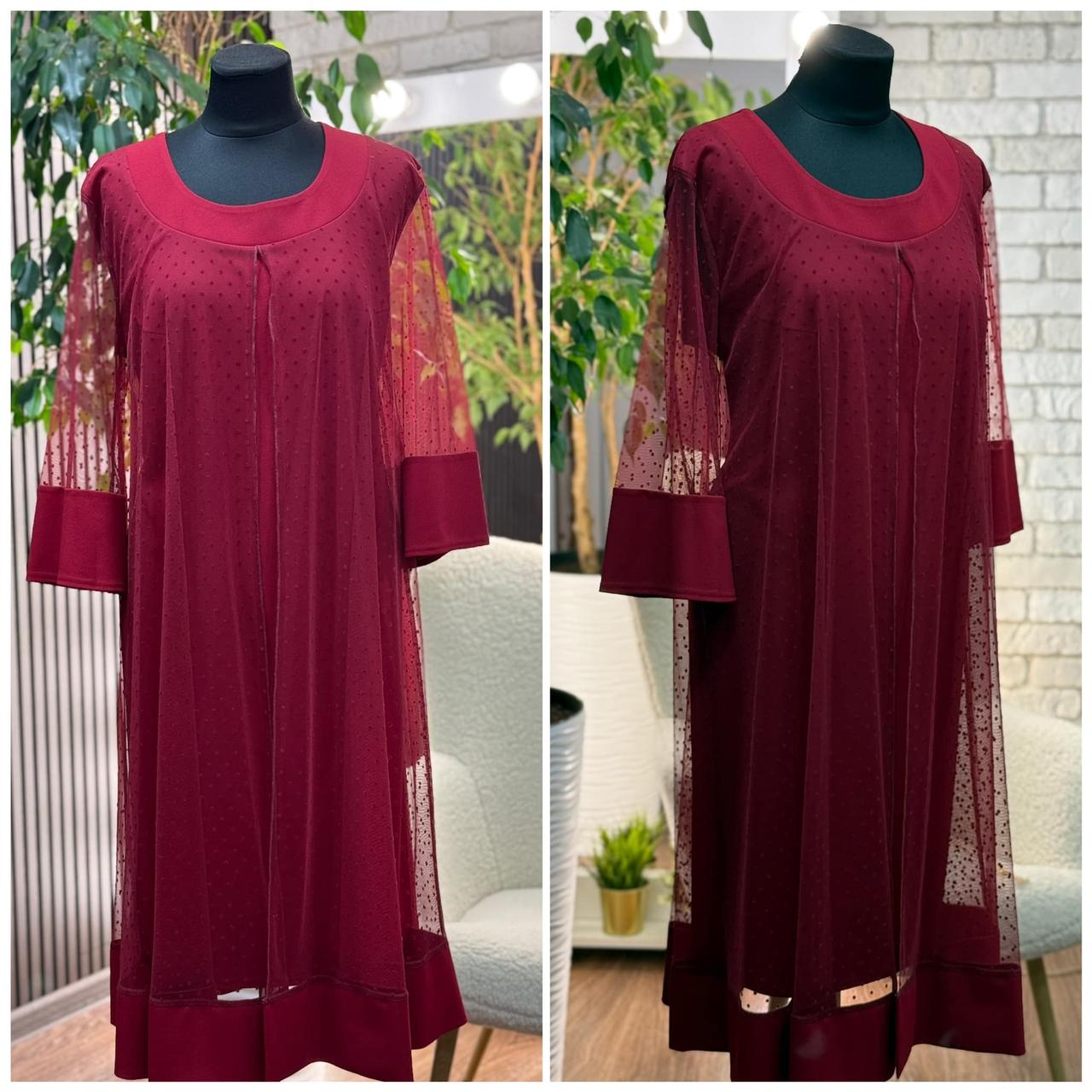 Стильна жіноча сукня, тканина "Креп-Дайвінг" розмір 56