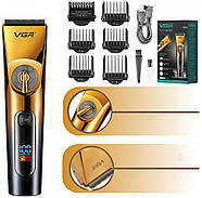 Акумуляторна машинка з дисплеєм та регулюванням довжини VGR V-663 5 насадок, фото 9