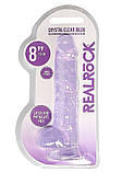 Фалоїмітатор Realrock Dildo With Balls 8'/20 см Purple, фото 7