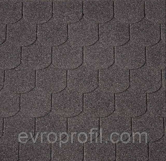 Бітумна черепиця NumberOne Biber (01) Black, фото 1