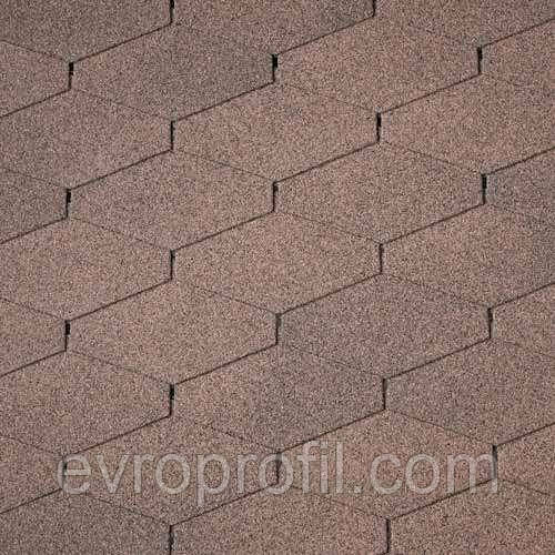 Бітумна черепиця Diamant Plus (07) Dual Brown, фото 1
